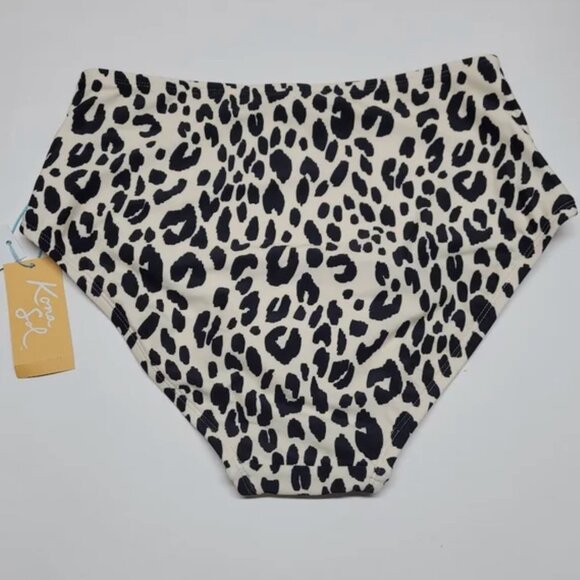 KONA SOL High Leg High Waist Medium Coverage Bikini Bottoms Animal Print - Picture 3 of 7
